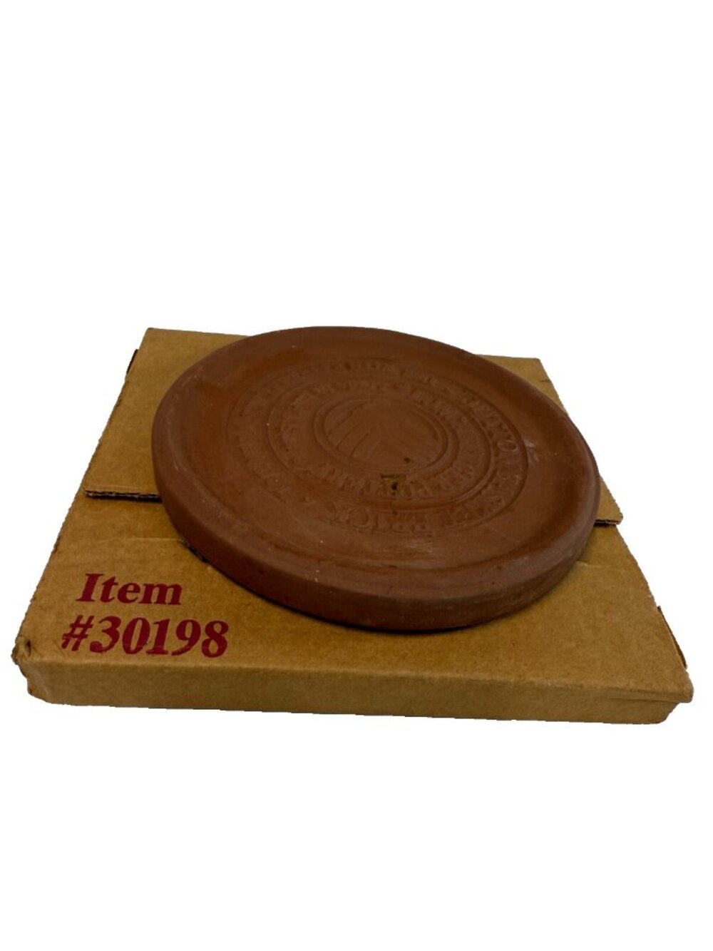 Longaberger Button Basket Brick 30198 Bread Oven Warming Stone 6"RD